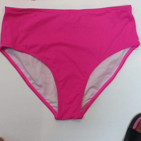 Tempt Me Two Piece Hot Pink Women's High Waist Bottom sz M - Picture 4 of 13